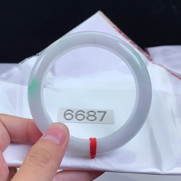 【闪购商品】翡翠手镯未镶嵌圈口57