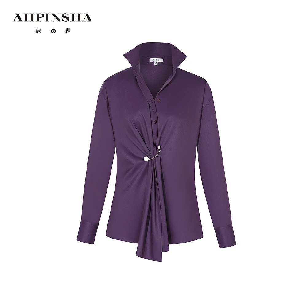 琴老板爱品纱【南法珍珠】设计师百搭小众衬衫E5FB183BIW