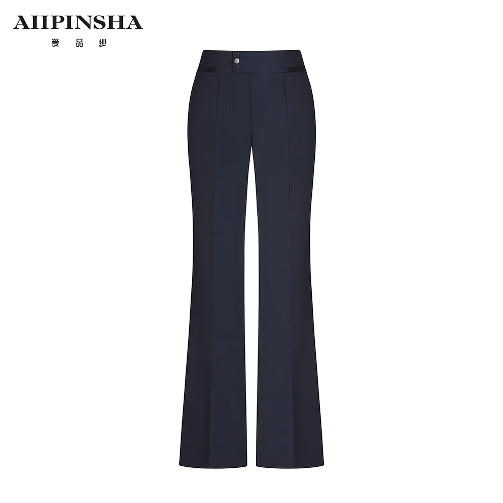 琴老板爱品纱【云黛简藏】气质设计师百搭轻奢微喇裤E6SP672EWQ