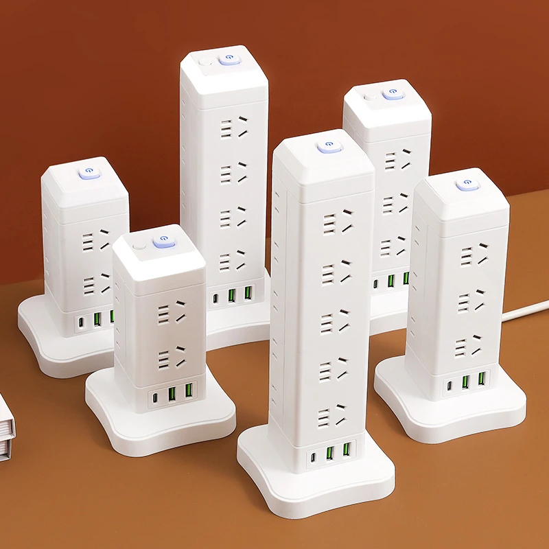 公立式延长线插座带USB多孔长线学生宿舍桌面一转多接线板插排插
