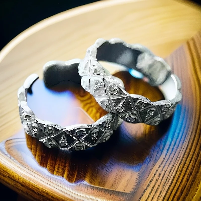 合金戒指 日月星辰戒指复古简约创意戒指