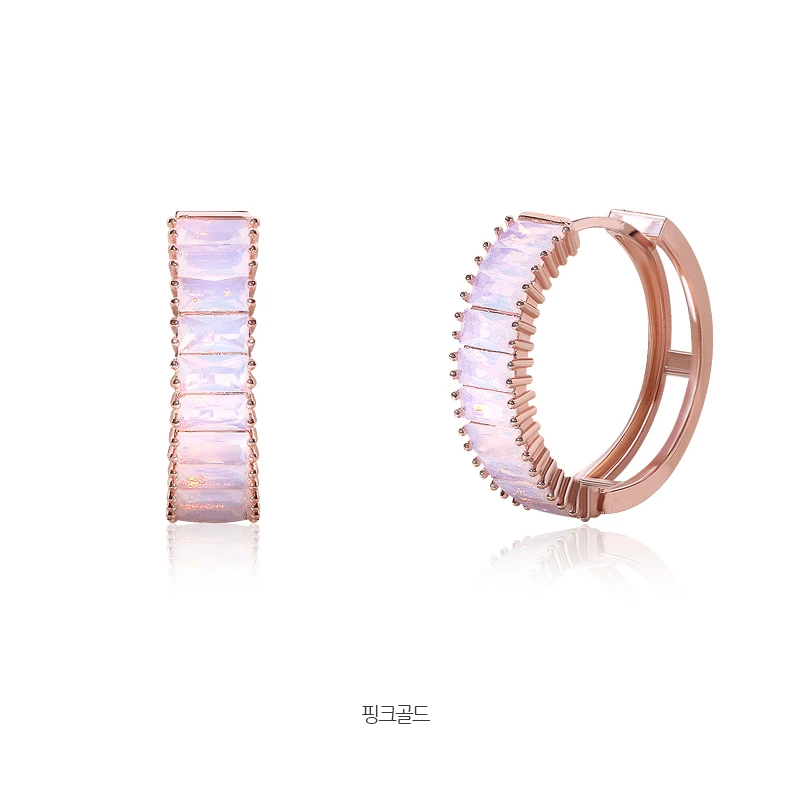 卢浮尔 合金合成锆石耳饰 气质轻奢时尚百搭复古法式小众简约耳环