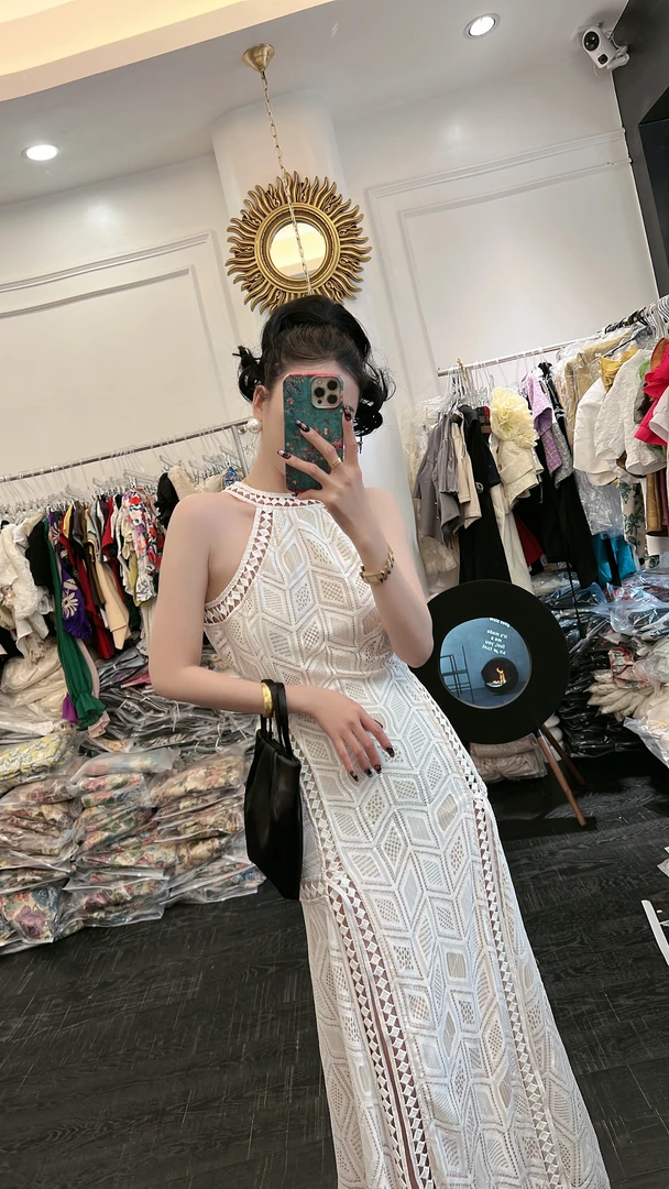 大气元（夏季新品）复古显瘦修身蕾丝连衣裙