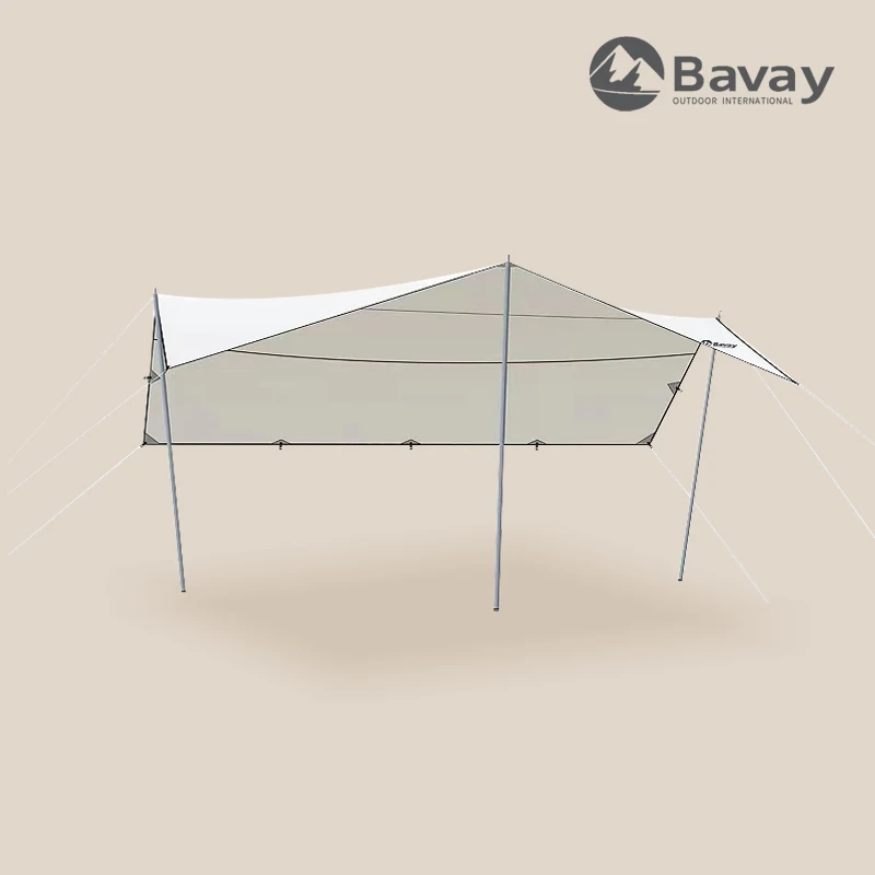 Bavay/北欢户外天幕帐篷三开门涂银防雨防晒天幕防紫外线遮阳棚
