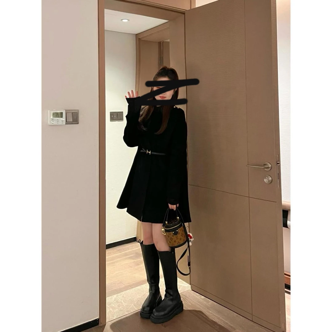 【♠优选】冬季大码胖mm赫本风夹棉呢子外套保暖遮肉显瘦气质款上衣