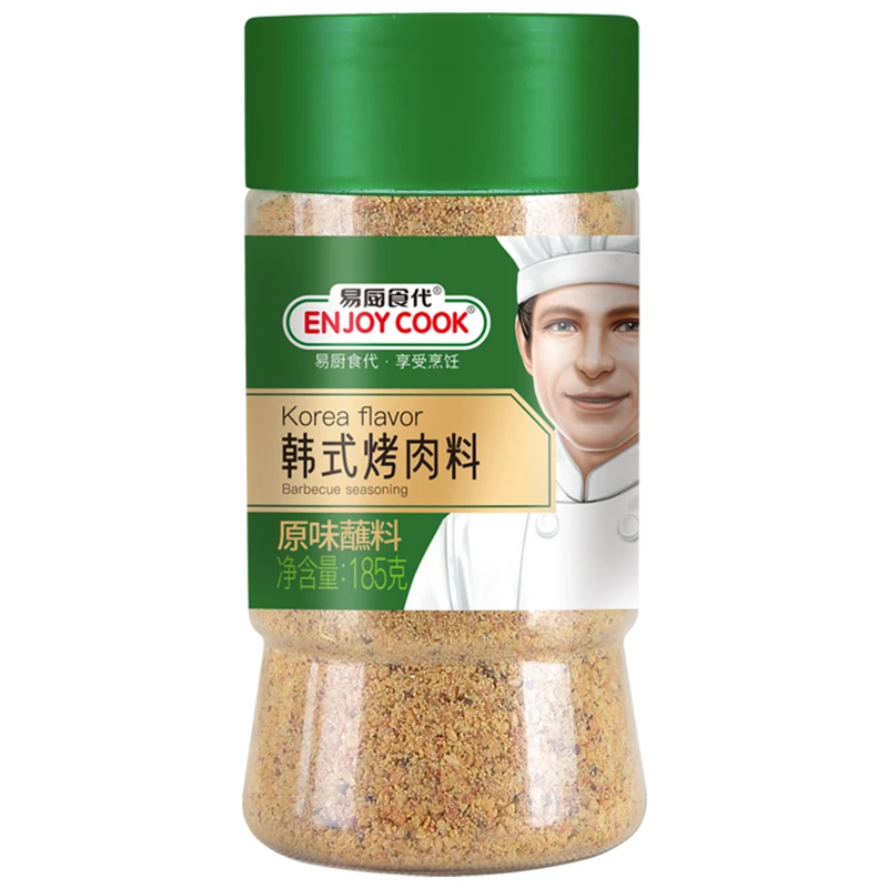易厨食代韩式烤肉料原味 户外不辣烧烤撒料铁板煎肉蘸料瓶装185g