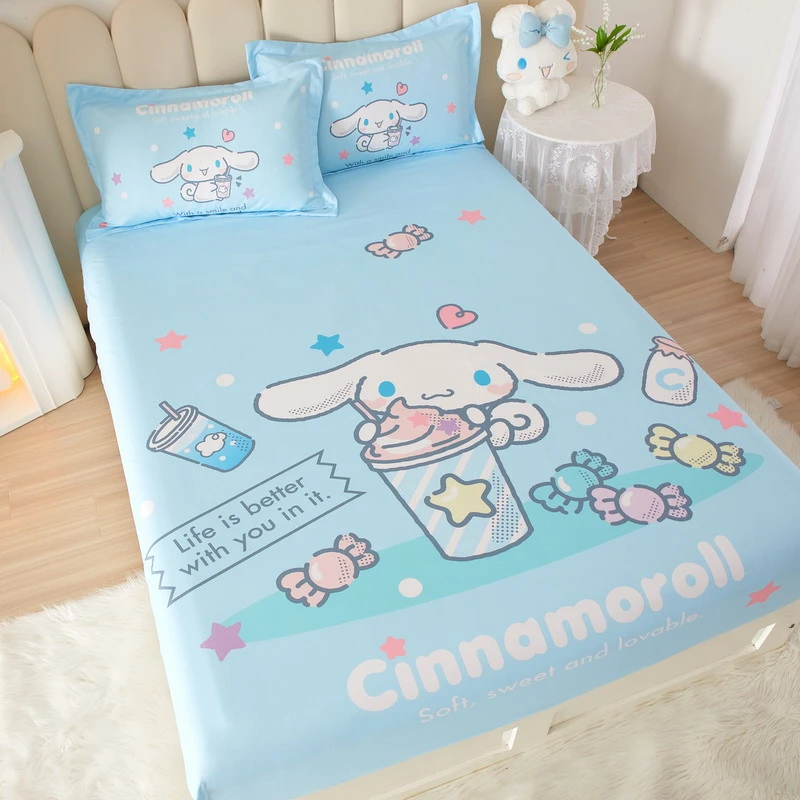 玉桂狗儿童纯棉床笠床罩全棉大耳狗席梦思幼儿园折叠防滑宿舍罩床