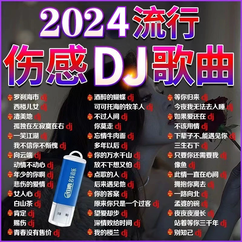 2024网络最新流行dj劲爆嗨曲车载u盘抖音爆火中文dj新歌无损u盘