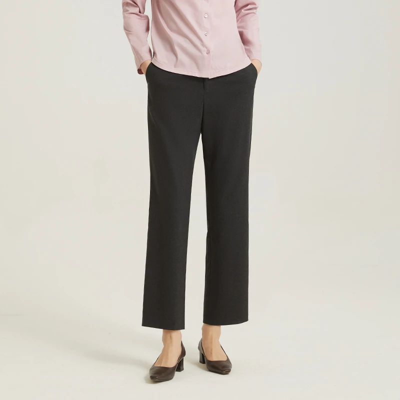 budlife/补丁生活《蝉时雨》深灰色小直筒裤FK321/243