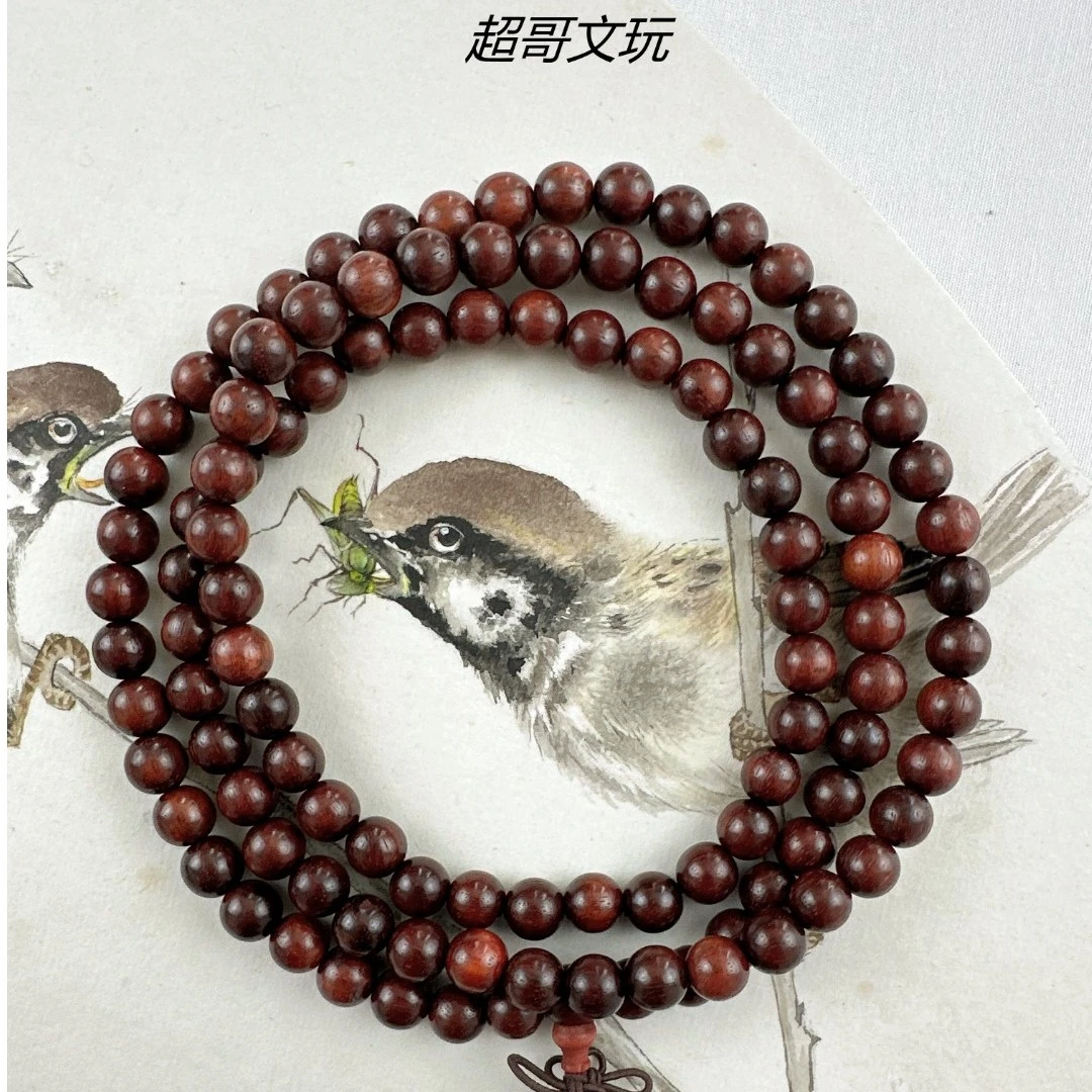【超哥精选】赞比亚紫檀手串高端精品拆房老料手串女士木质手链佛珠