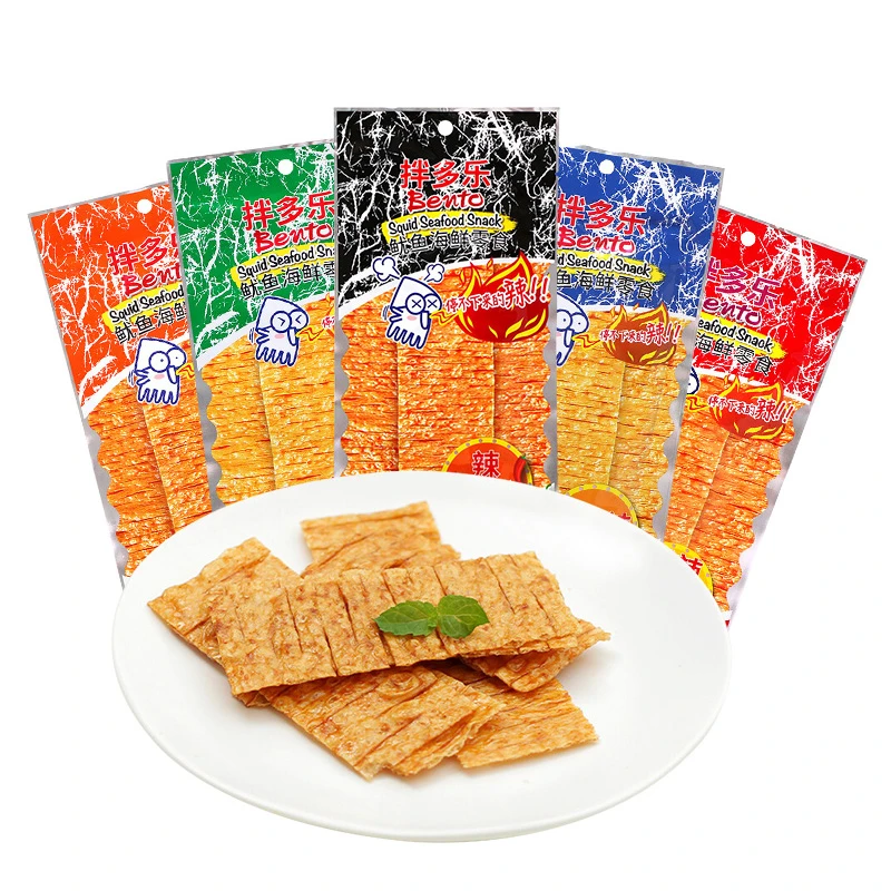 泰国进口bento拌多乐鱿鱼片20g辣味手撕即食鱿鱼干海味零食鱿鱼仔
