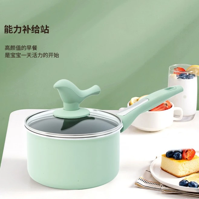 乐卡斯特宿舍神器泡面锅宝宝花样辅食不粘锅轻便家用多功能汤锅
