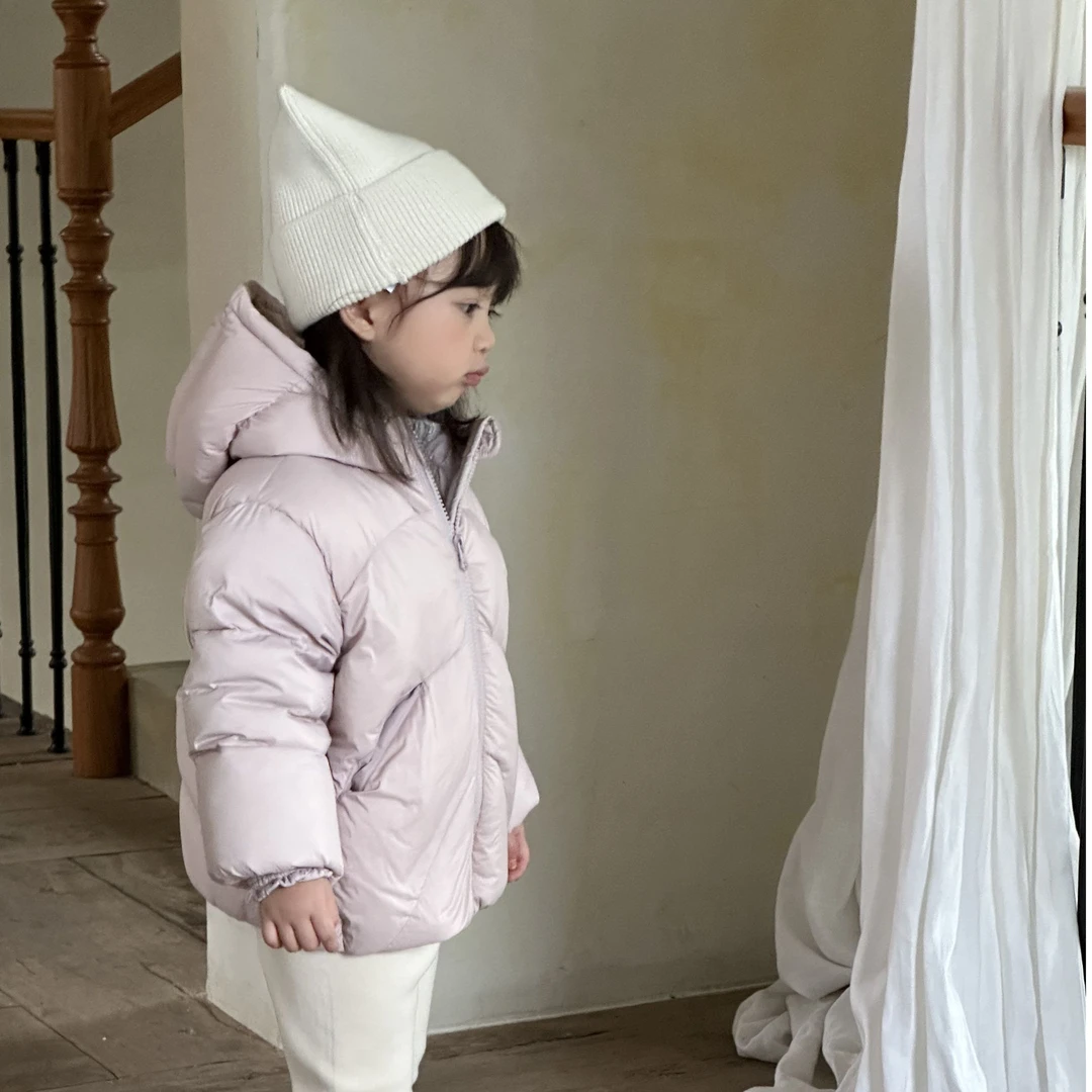启萌24秋冬新款保暖90白鸭绒外出羽绒服男童女童韩版外套C3W6147