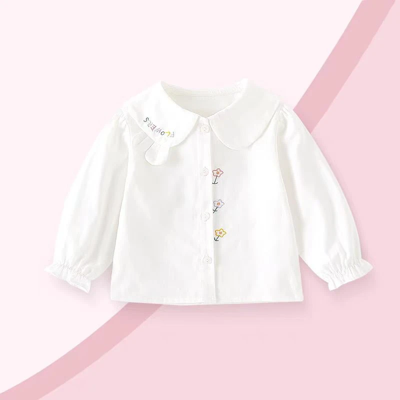 儿童春秋娃娃领甜美洋气衬衣