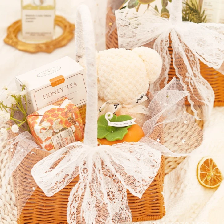 伴娘结婚藤编提篮礼物结婚礼物新娘伴手礼礼盒上档次送人生日商务