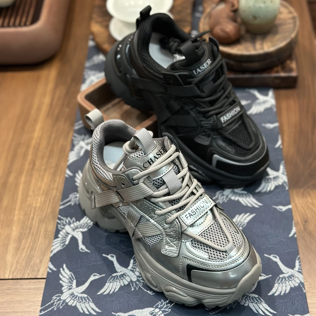 高品质广州鞋秋冬新款，显脚小厚底老爹鞋——597210