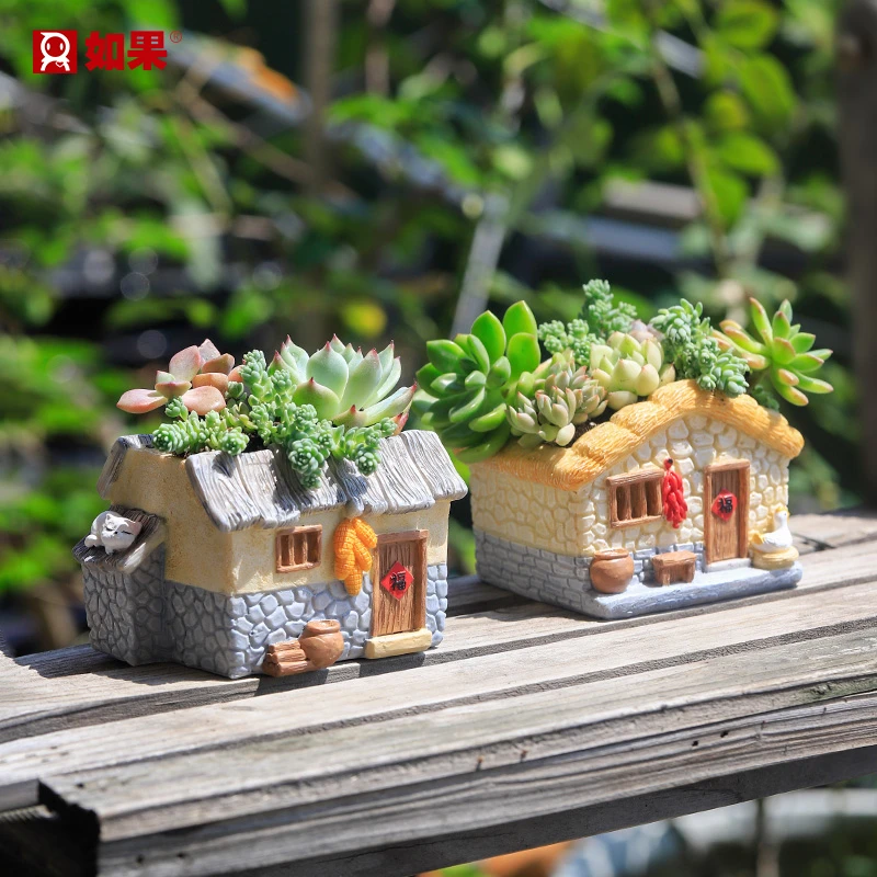 ROOGO/如果多肉花盆精致家用客厅阳台室外多肉透气种植外婆家花盆