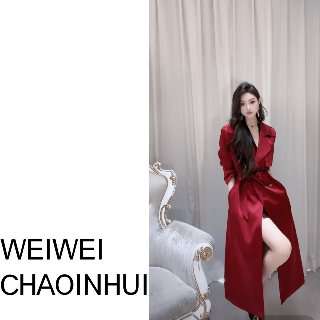 意模【薇薇高端欧货】欧货款气质不规则显瘦长袖风衣1375-30860409