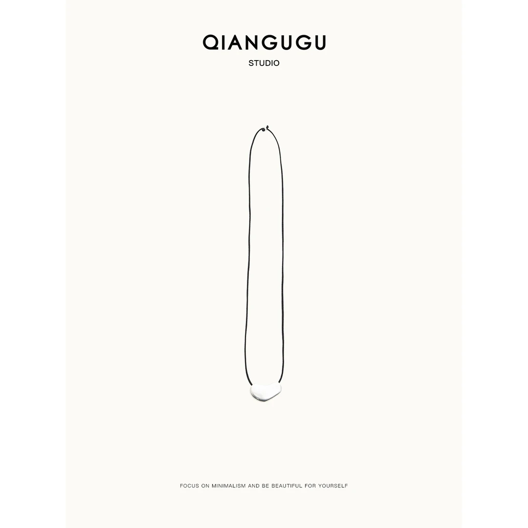 非金属布艺项链 钱谷谷 百搭高级感哑光豌豆项链 Q24030533