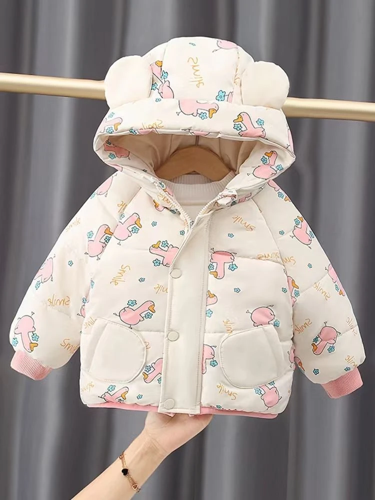 【冬季大促】女童棉服加绒加厚儿童小棉袄中小童女宝宝冬装外套婴