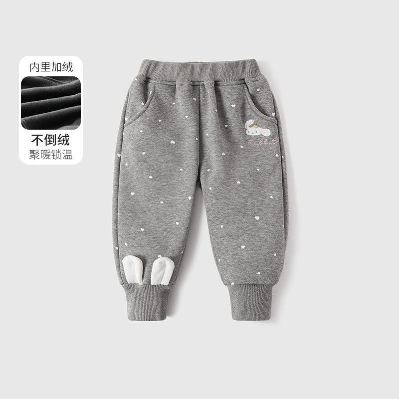 【小扬哥推荐】儿童加绒裤子1-3岁宝宝秋装薄绒冬季婴儿休闲裤秋