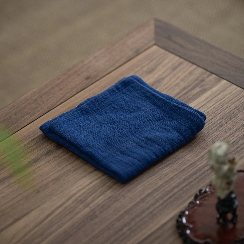 双层加厚茶巾布禅意棉布吸水毛巾纯棉茶具盖布茶桌抹布中式茶水巾