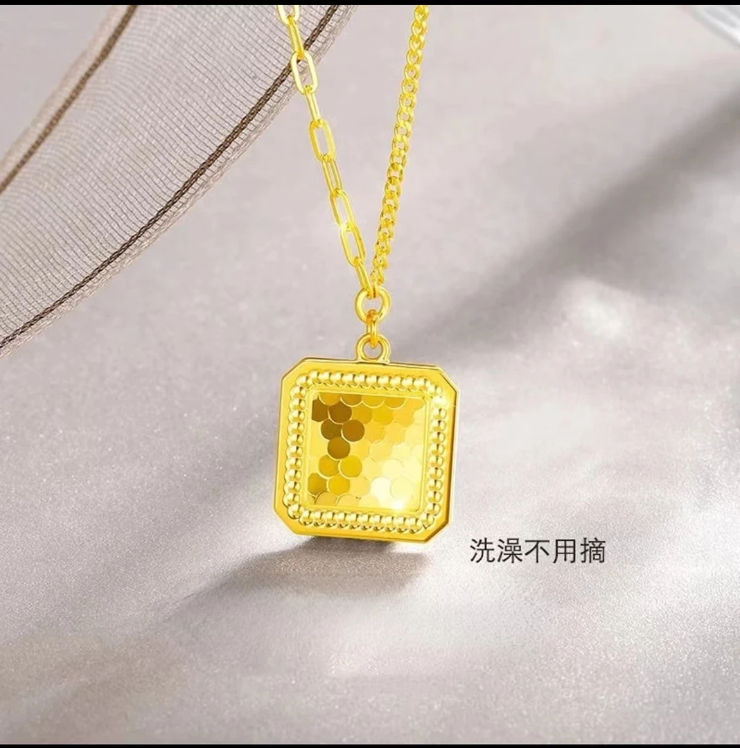 合金项链 【方形龙鳞吊坠+链子】套链8.3g，链长44毫米