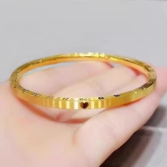 合金手镯 精工【年轮闭口手镯】轻奢款方镯【年轮CNC工艺】