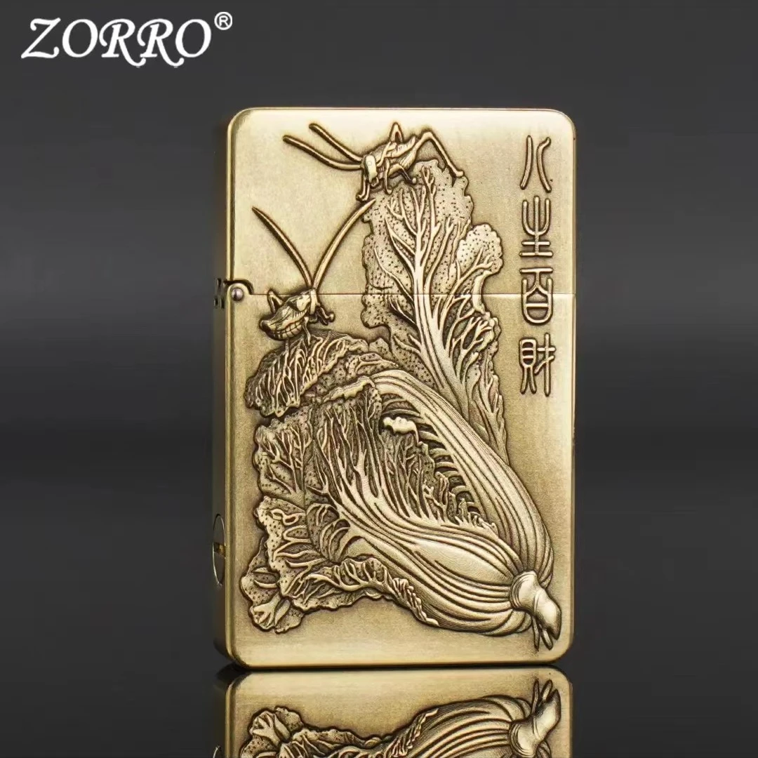 佐罗ZL8浮雕福禄白菜 煤油打火机