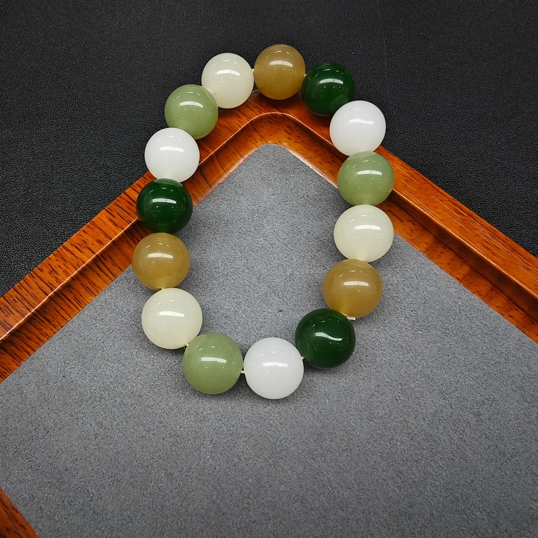 XJ岚霏甄选》新疆老料多宝手串SL0021