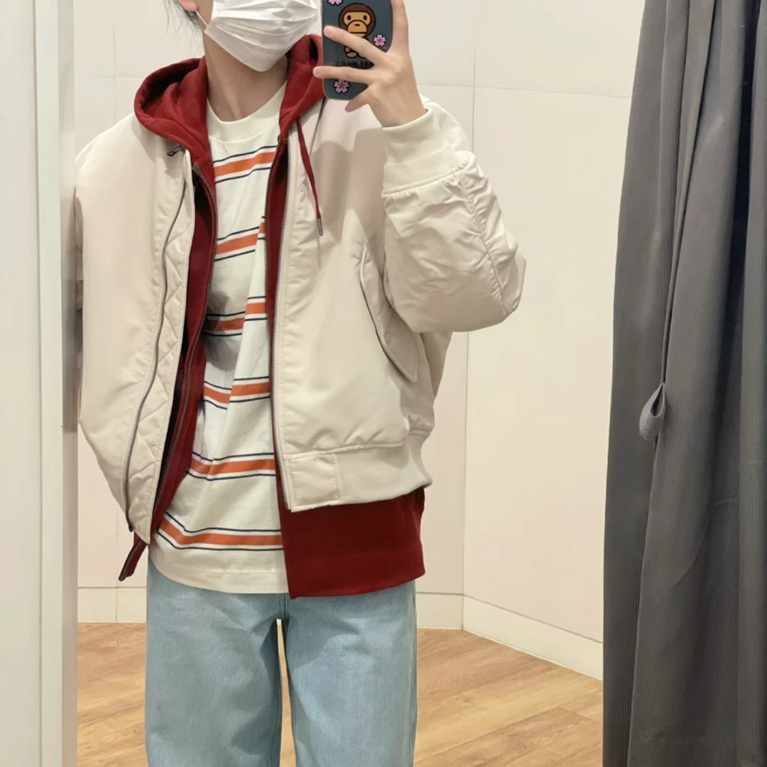 2024秋冬新款夹克棒球服飞行服夹棉棉服外套女上衣运动休闲保暖