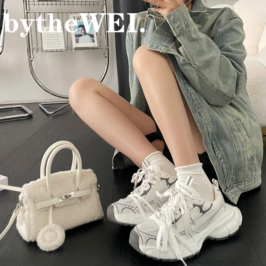 2955-03【巴家变色龙】紫外线变色老爹鞋厚底运动休闲鞋女