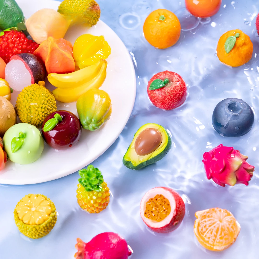 实色专用-水果盲袋对对碰{现场代拆}树脂仿真写实水果DIY摆件