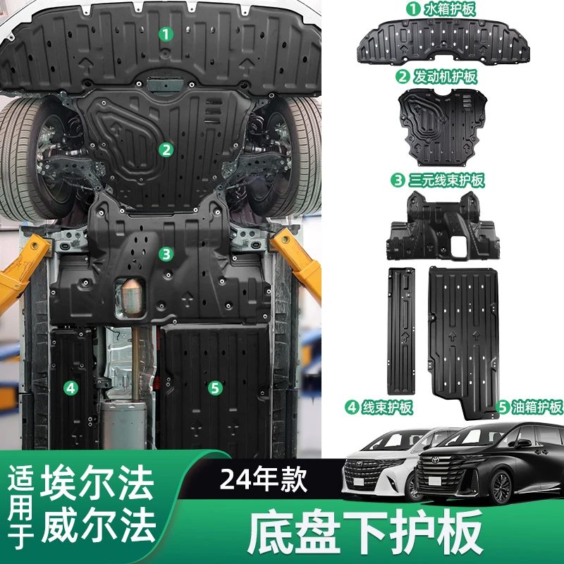 适用40款埃尔法改装下护板40系皇冠威尔法底盘油箱三元护板