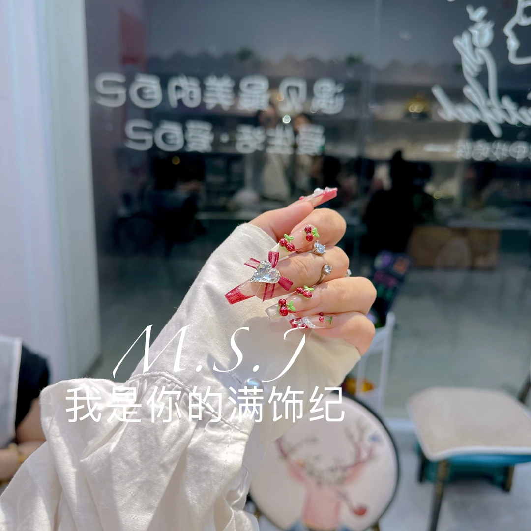 满饰纪|M831「长相思」奢钻饰网红穿戴甲手工美甲纯欲冰透甲片指