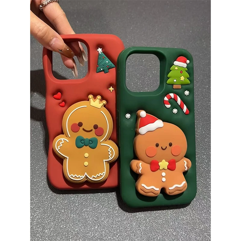 GGBondins圣诞立体姜饼人适用iPhone15promax苹果16手机壳14/13套