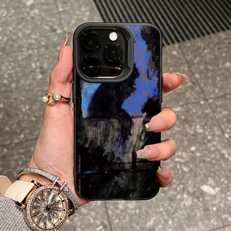 奥菲顿小众抽象油画适用iPhone15/14promax手机壳11苹果13/12套xr