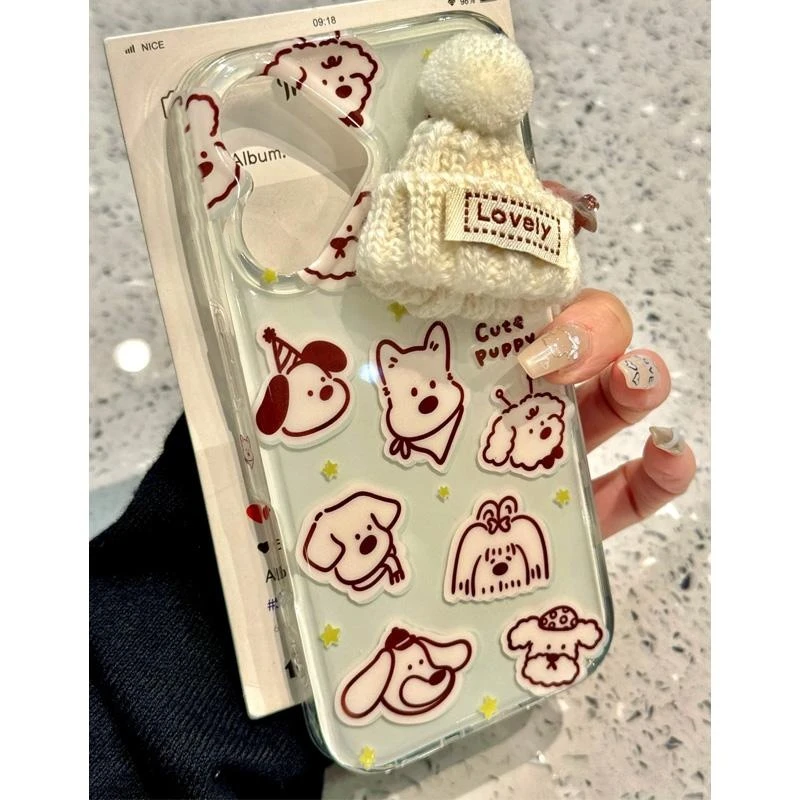 奥菲顿薄荷绿线条西高地适用iPhone16/15pro高透手机壳13苹果12套