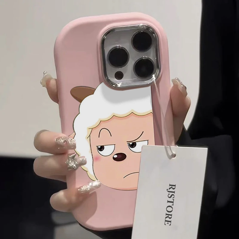 卡通可爱懒羊羊iPhone15/14promax手机壳苹果13/12/11软套xr潮牌