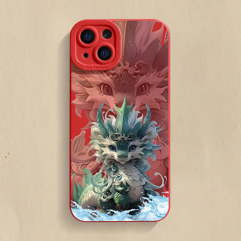 仙朵国风绿色麒麟适用iPhone15/14promax手机壳11苹果13/12套xr
