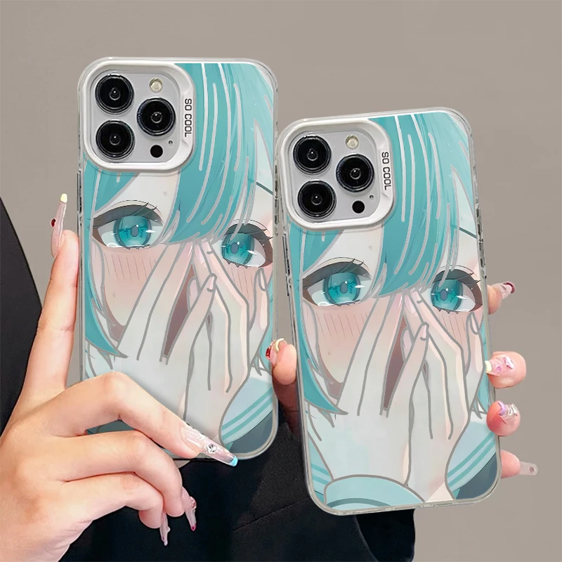 蓝发初音未来适用iphone15/13苹果手机壳14pro华为vivo小米oppo套