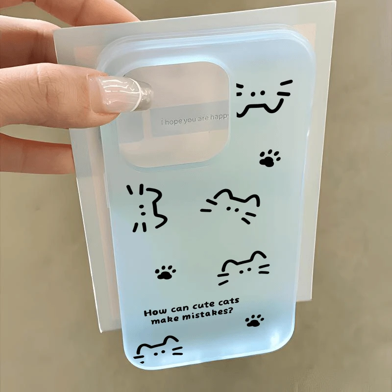 奥菲顿素描猫咪爪子适用iPhone15promax苹果手机壳14/13/12/x软套