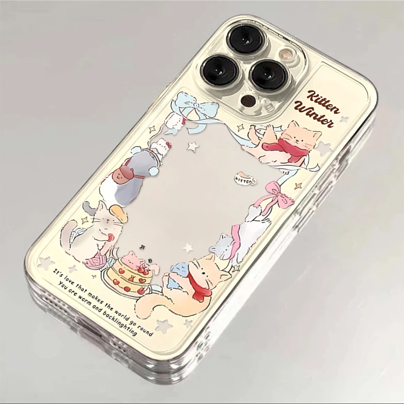 SMBLCE可爱丝带猫咪适用iphone15苹果14手机壳13华为vivo小米oppo