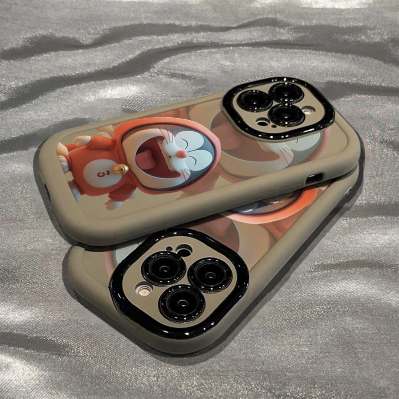 趣味大笑叮当猫适用iPhone15/14promax手机壳xr苹果13/12/11软套