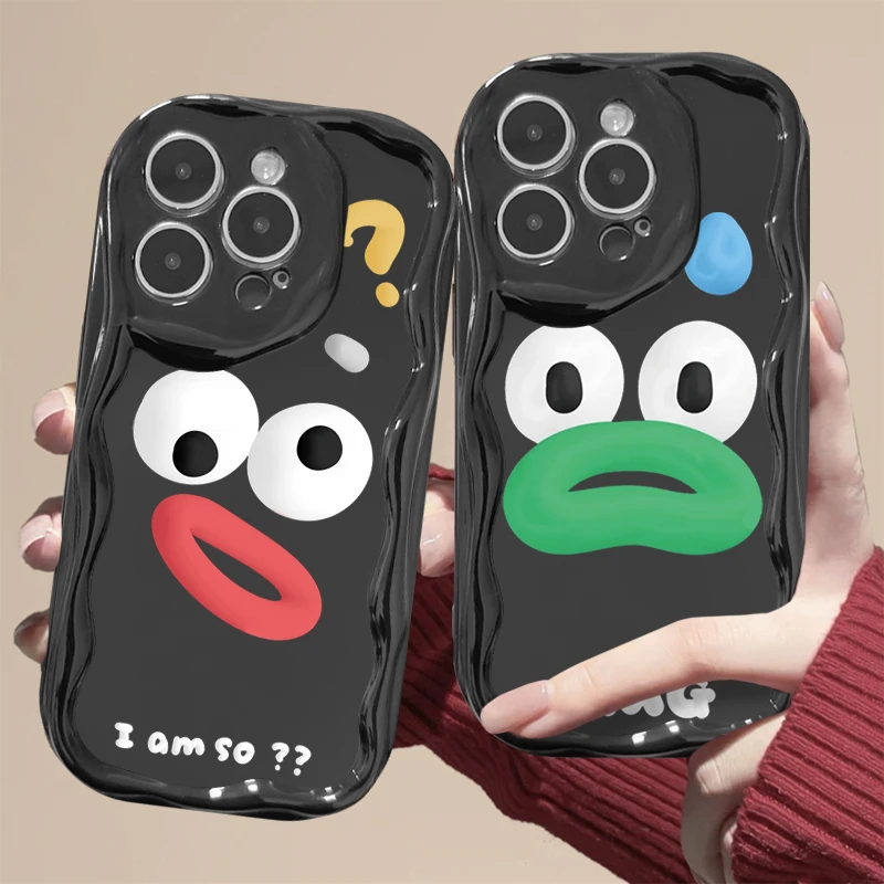 ins搞怪香肠嘴表情适用iphone15/13苹果14手机壳华为vivo小米oppo