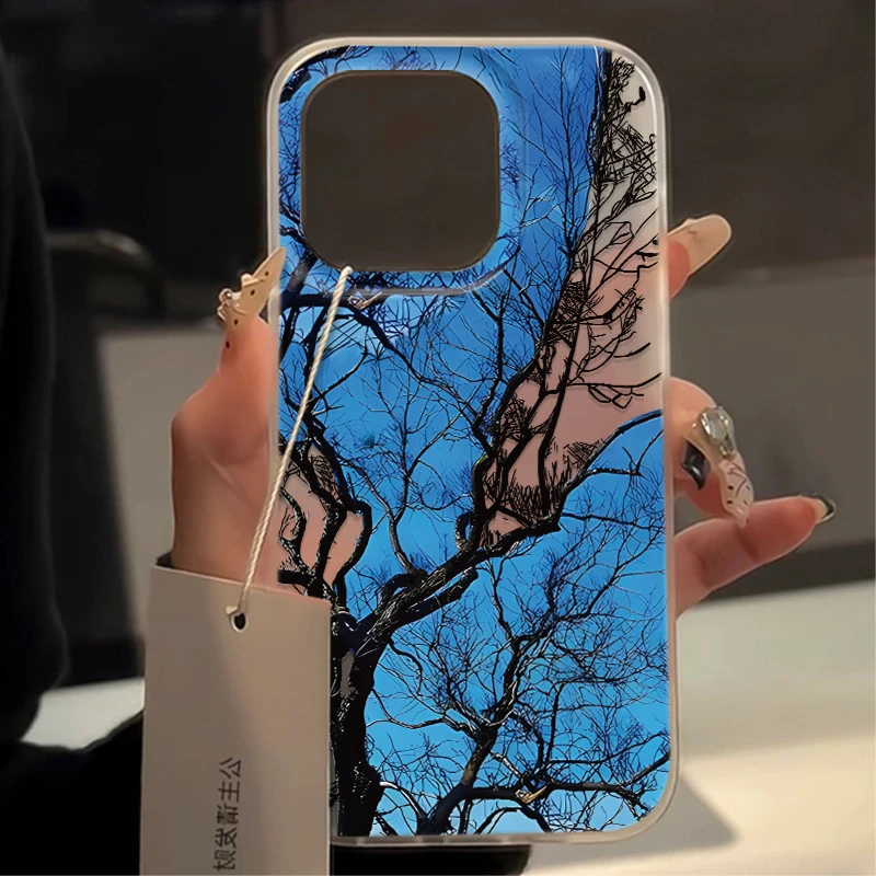 潮壳坊蓝天枯木适用iPhone15/14promax手机壳11苹果13/12防摔套xr
