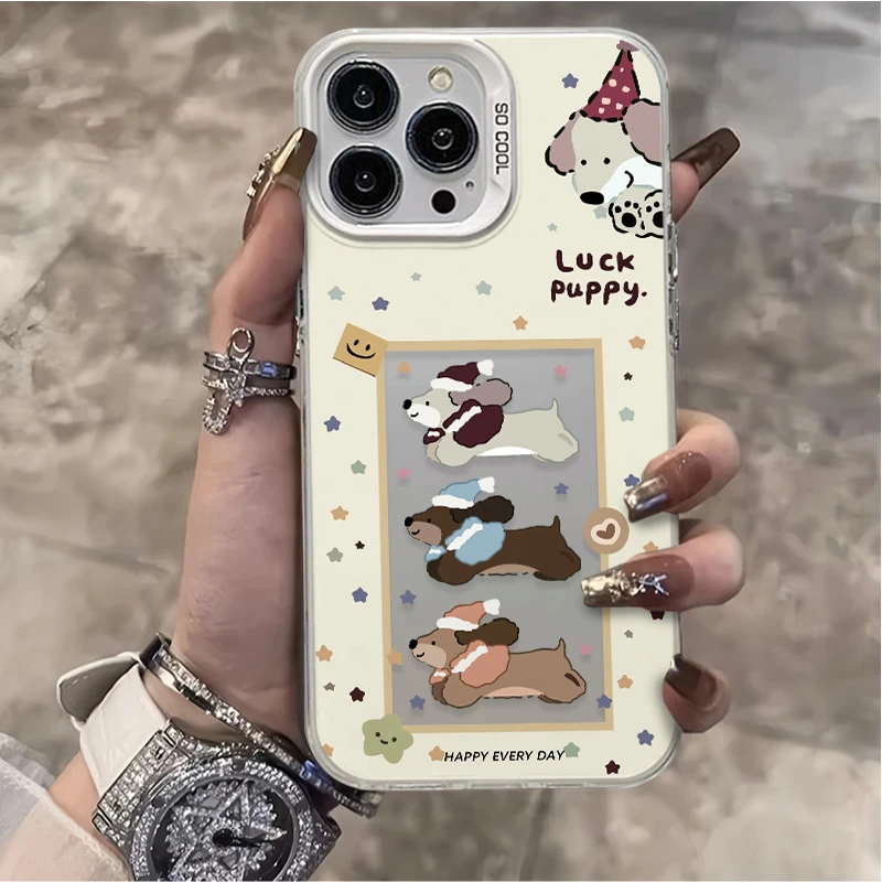奥菲顿幸运方框小狗iphone15/13苹果14pro手机壳华为vivo小米oppo