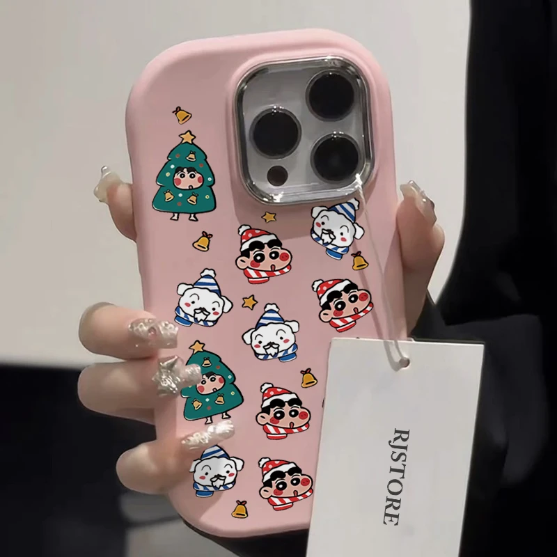 趣味圣诞小新小白适用iPhone15/14promax手机壳xr苹果13/12/11套