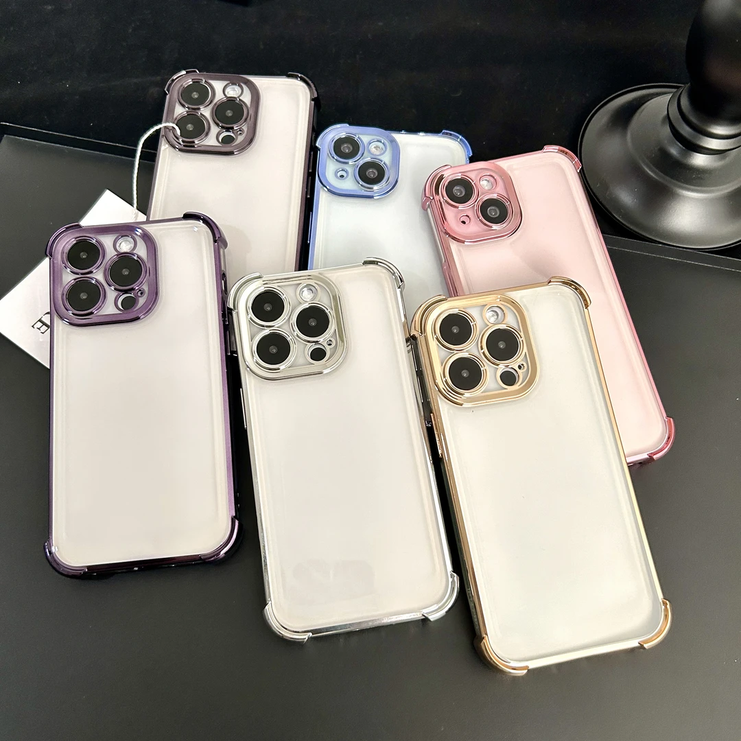 奥菲顿高级电镀气囊适用iPhone15promax全包手机壳11苹果14/13/12