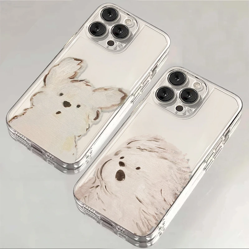 奥菲顿可爱狗狗iphone15/13/14苹果12手机壳华为vivo小米oppo软套